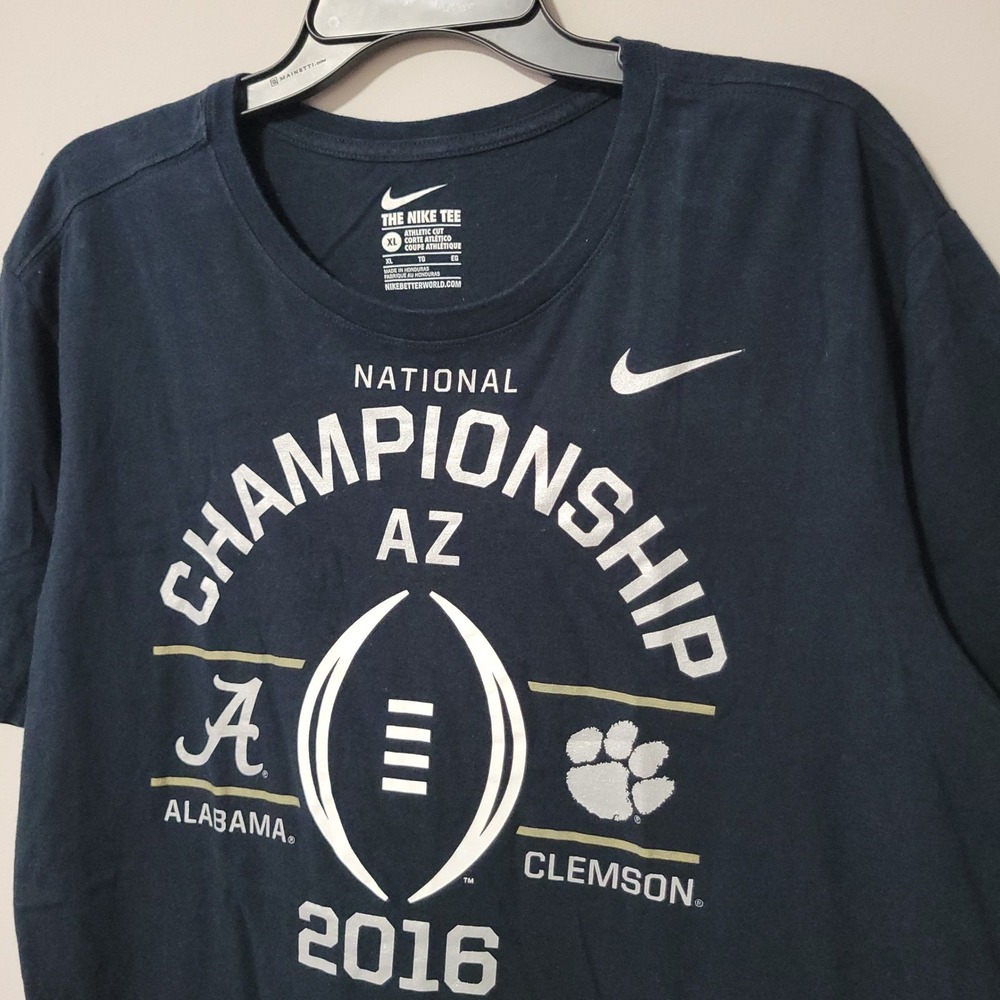 Nike T-Shirt Mens XL Black 2016 National Championship Alabama Clemson Football